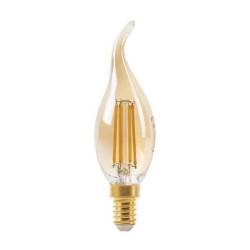 Ampoule filament vintage E14 T35 4W LED blanc très chaud 2500K verre ambré 