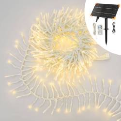 Guirlande lumineuse solaire Boa D12cm 5M mini500 LED blanc chaud câble blanc SMART Connect Lotti