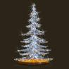 Décor monumental sapin de Noël 3D lumineux et scintillant extérieur H5m 7500 LED blanc chaud et blanc froid 24V professionnel