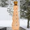 Bonhomme de neige lumineux 3D H150cm 320 LED ambré fixe Timer extérieur Smart Connect 31V professionnel