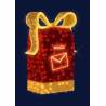 Occasion Décor géant lumineux 3D Boite aux lettres Santa cadeaux rouge et jaune H1,5m LED blanc froid scintillant 24V