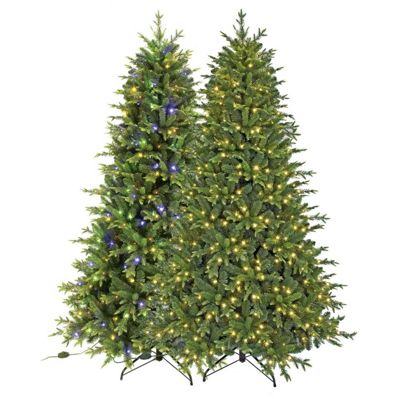 Sapin lumineux 260 LED blanc chaud et multicolore 8 animations 1,5M IP44