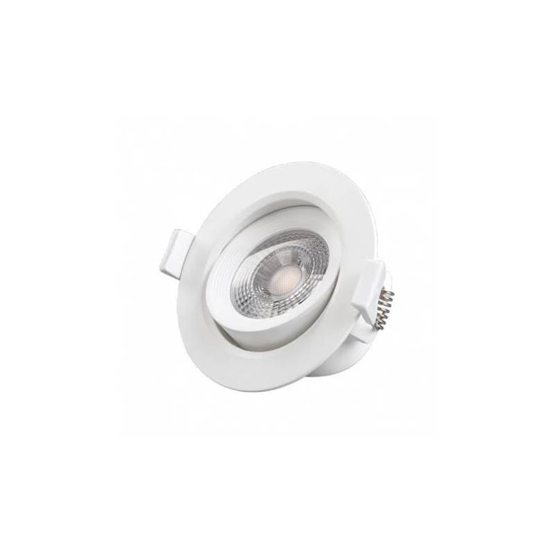 Spot LED 7W encastrable orientable rond blanc naturel professionnel