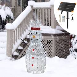 Grand Bonhomme de neige lumineux 3D H150cm 320 LED blanc froid 8 jeux  lumières IP44 SMART Connect Lotti 31V