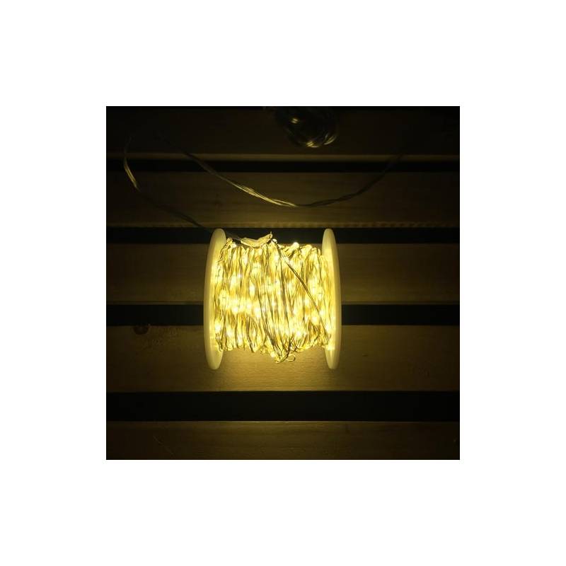 Guirlande lumineuse 400 LED 40 m 8 effets lumineux Blanc chaud