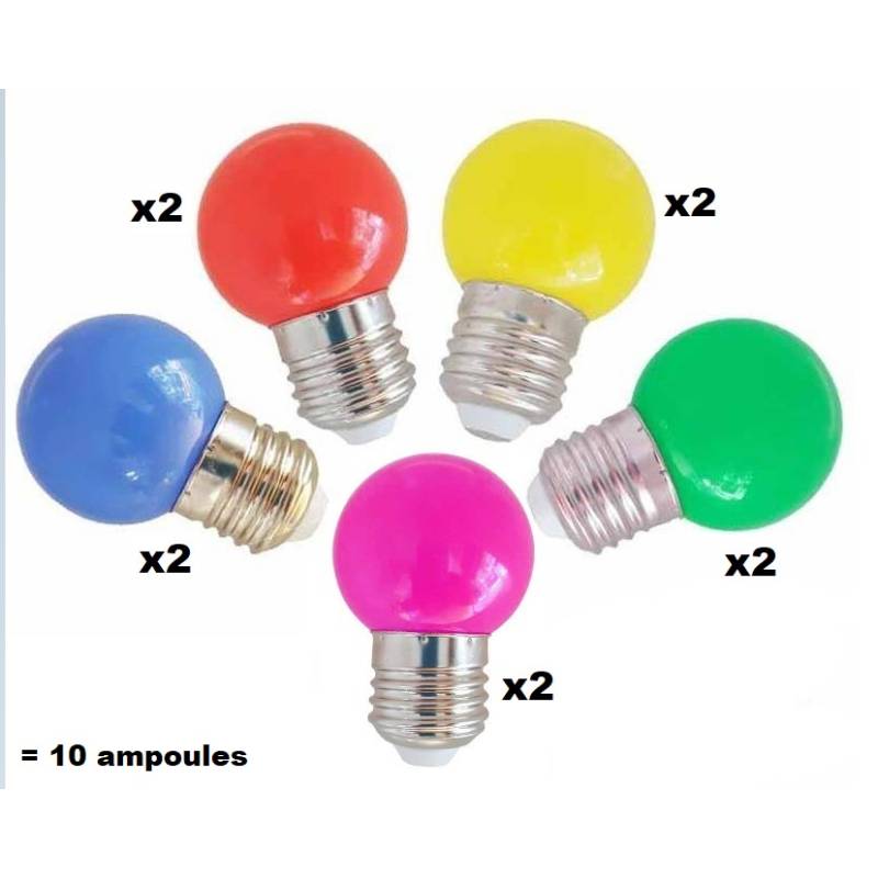 Guirlande Guinguette LED 6M pour 10 ampoules E27 (non fournies) - SILAMP