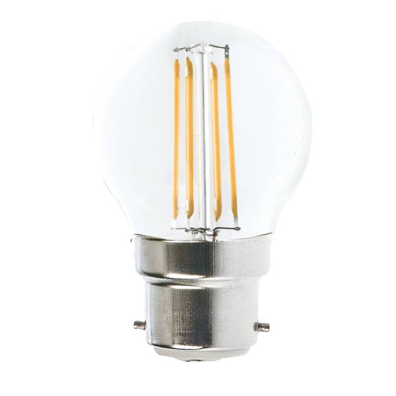 Ampoule B22 Guinguette plastique transparent 4W filament LED blanc chaud G45 Professionnelle