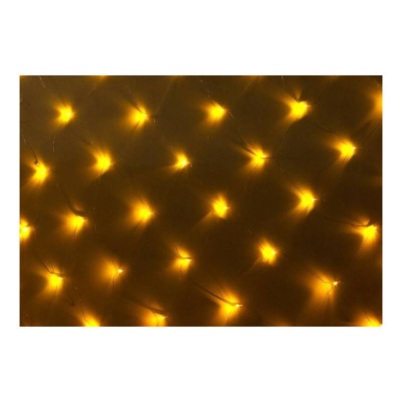 Filets lumineux led blanc chaud 160 LED câble transparent extérieur rectangle