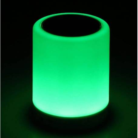 Centre de table cylindre lumineux LED enceinte Bluetooth multicolore rechargeable professionnel
