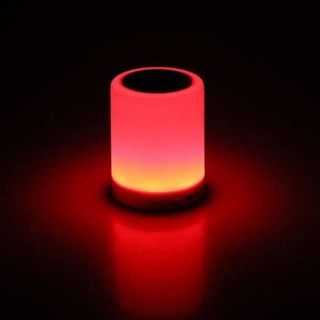 Centre de table cylindre lumineux LED enceinte Bluetooth multicolore rechargeable professionnel