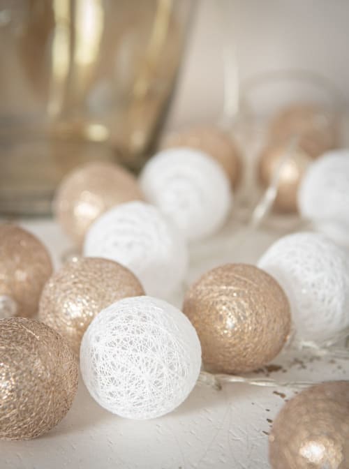 Boules lumineuses Led blanches pour décoration de Noël originale - JALIS