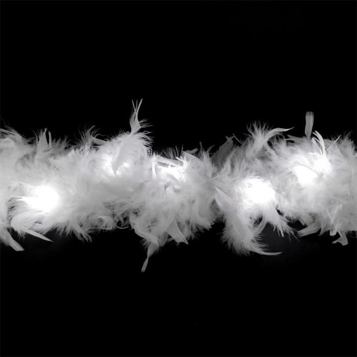 Guirlande boa plumes blanches Décoration de table mariage