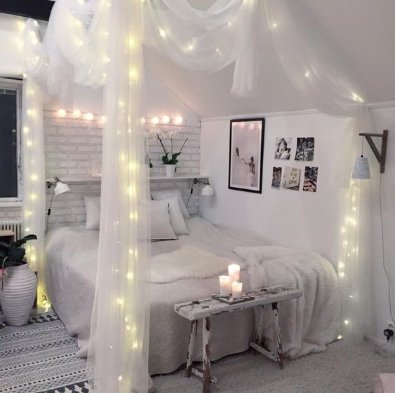 Inspiration pour les guirlandes lumineuses de chambre