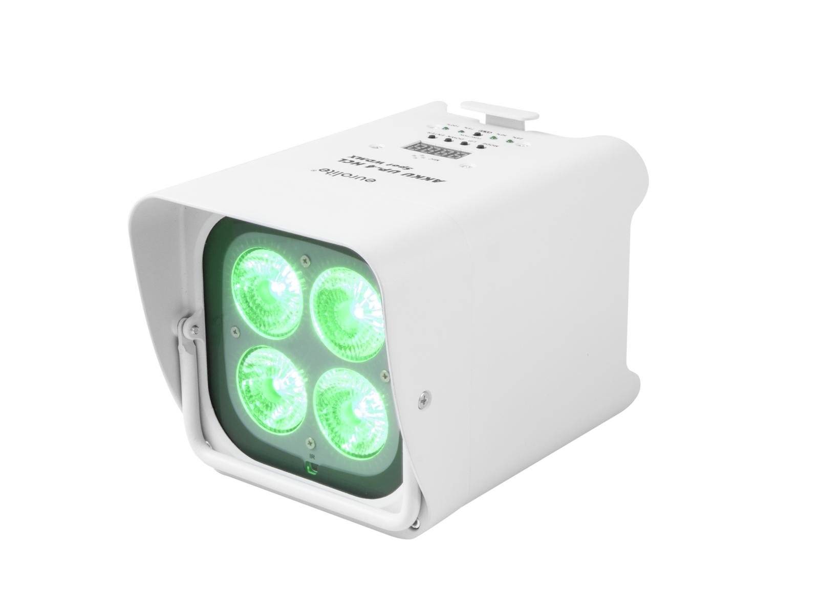 Projecteur rechargeable LED RGBW et UV DMX professionnel