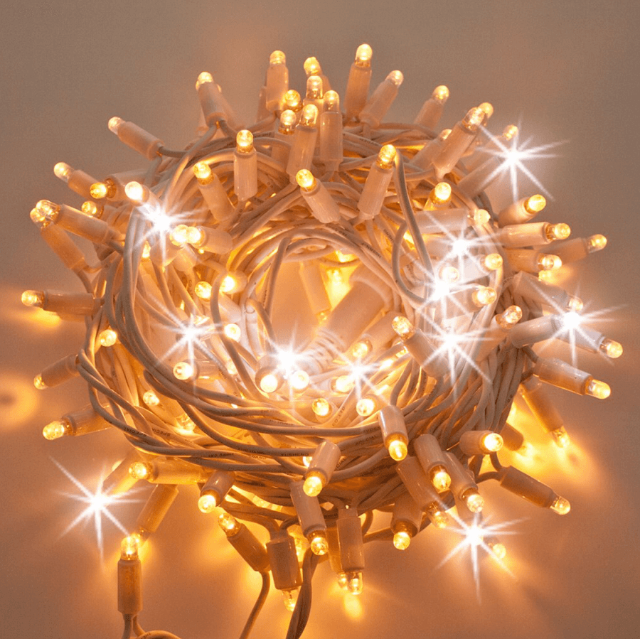 Guirlande lumineuse Bouchons soufflés blancs, 12m et 8 lampes