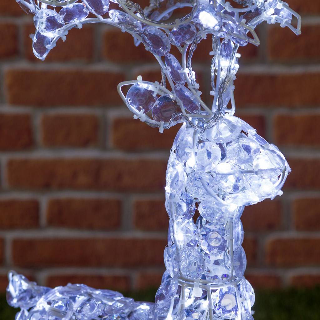 Renne Lumineux Noël Exterieur,Décoration de Noël Figurines de Cerf