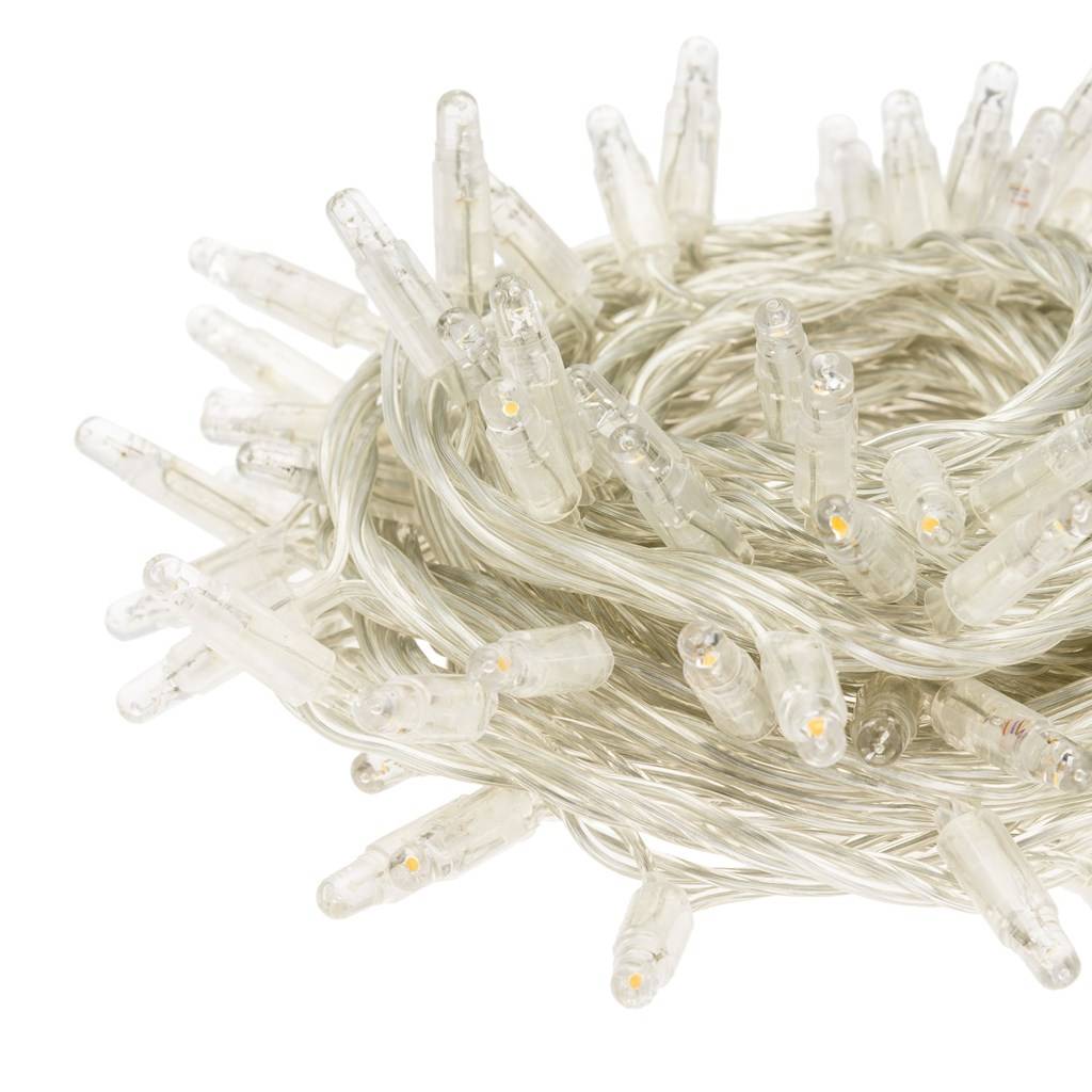 Guirlande Lumineuse 10m 96 MaxiLED blanc froid scintillant 24V IP44 câble  transparent