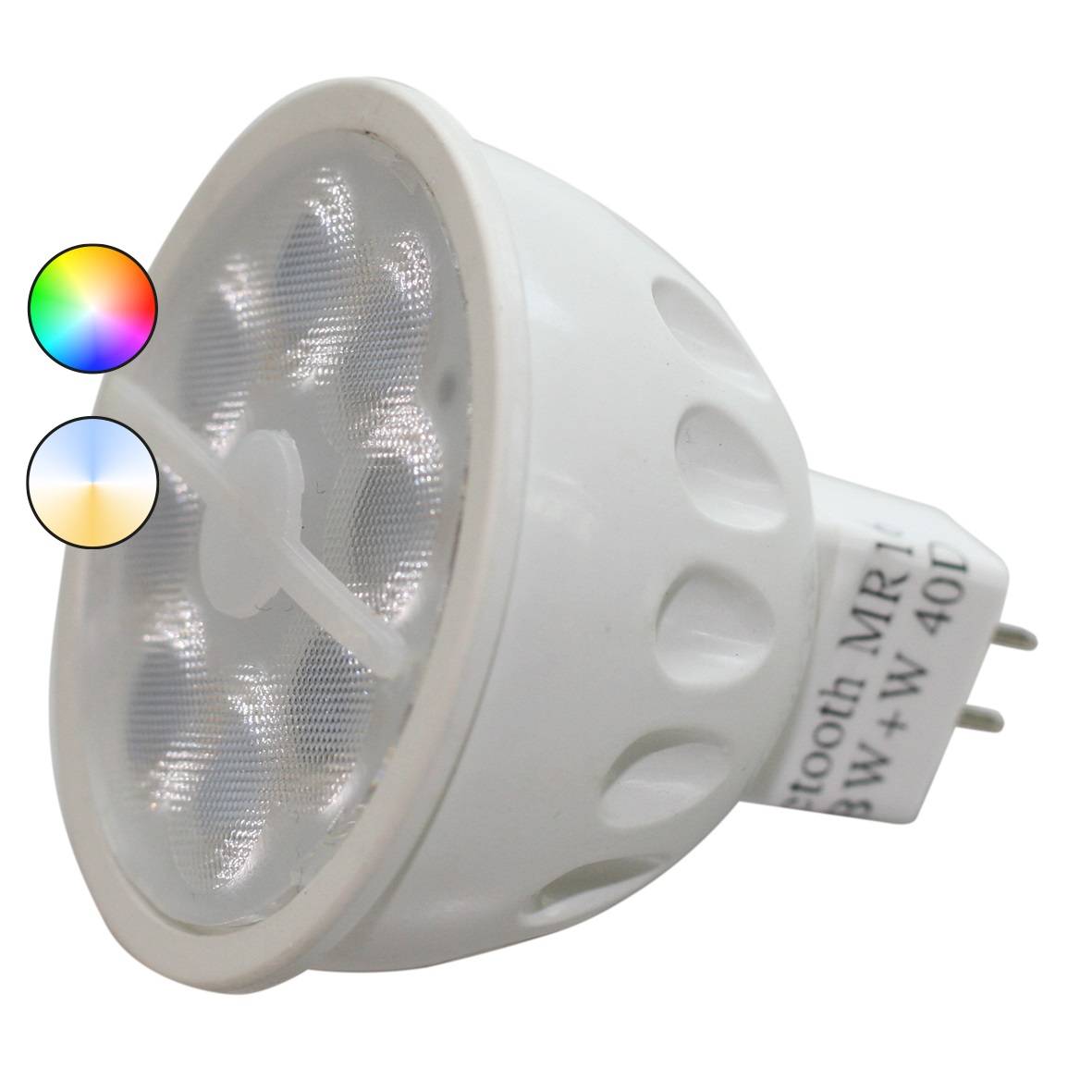 Ampoule connectée intelligente MR16 GU5.3 LED RGB + blanc 5W 12 V