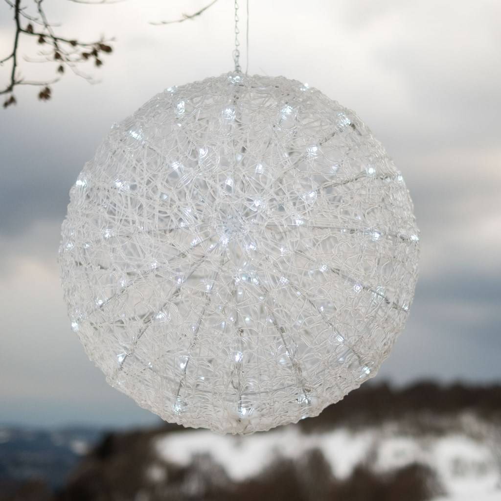 Sphère lumineuse de Noël acrylique D56cm 220 LED blanc froid 8 jeux lumières  IP44 SMART Connect Lotti 31V