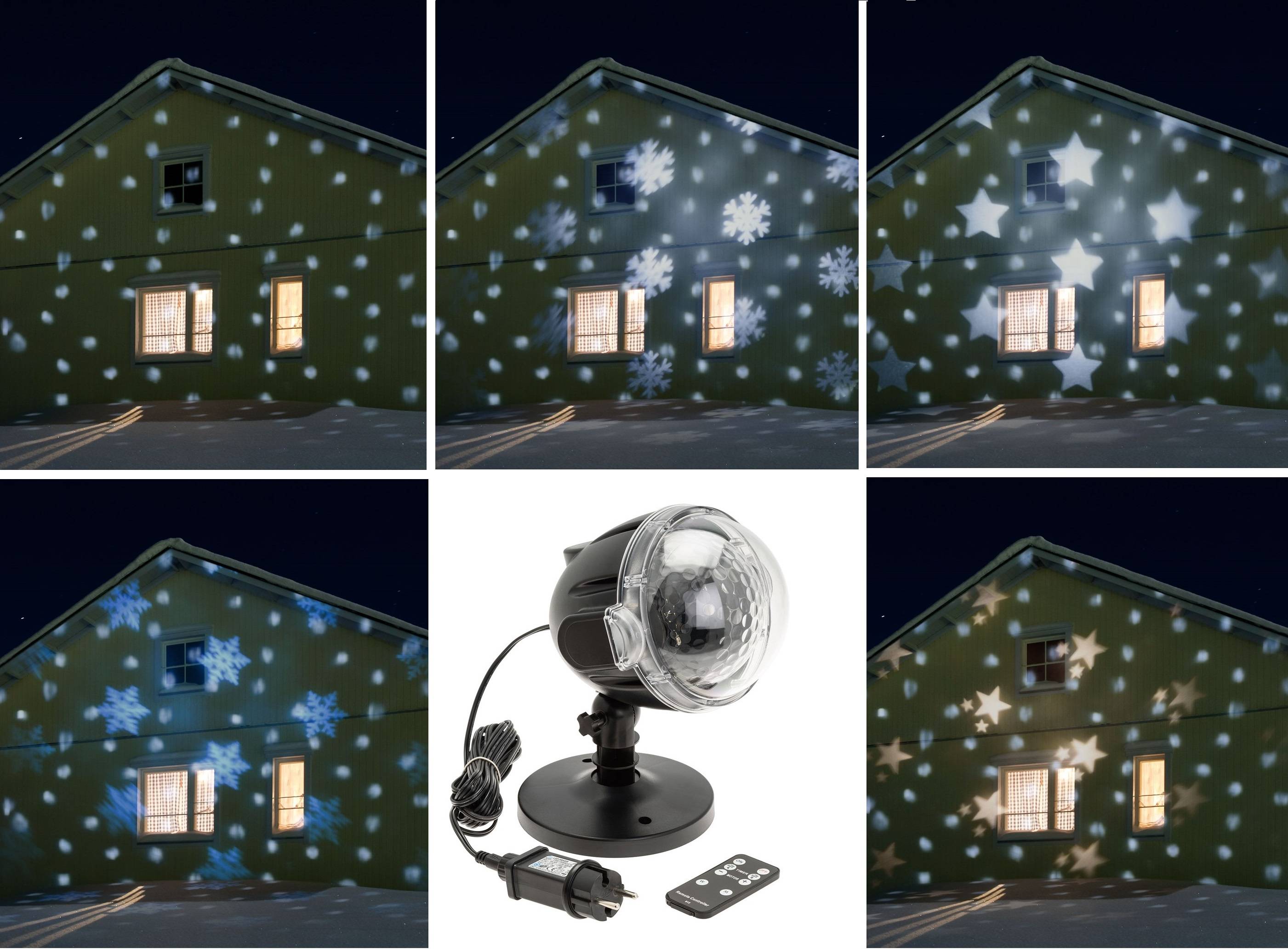 Projecteur Noël LED Lampe de Projection Flocons de Neige IP65 Étanche  Extérieur et Intérieur avec Télécommande pour Noël Décoration