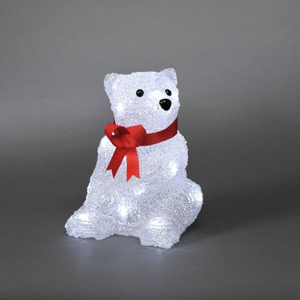 Figurine lumineuse LED en acrylique Décoration de Noël Nounours