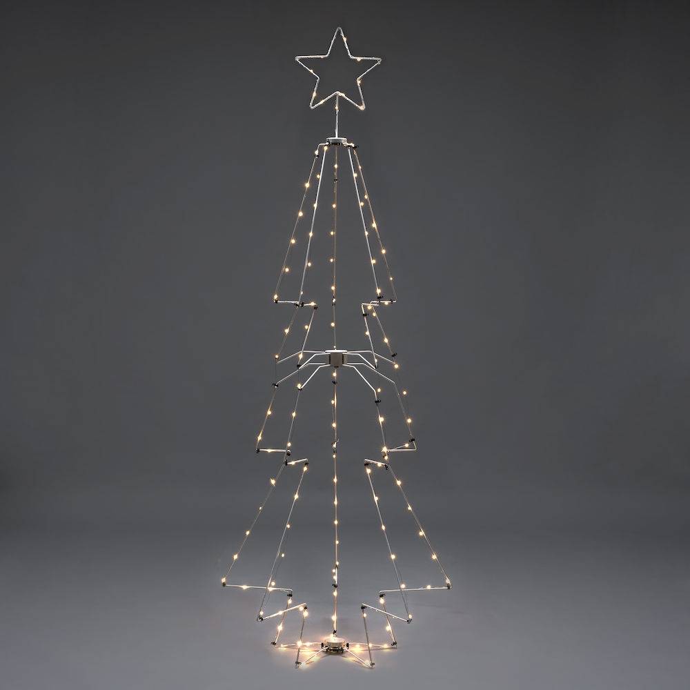 Arbre Lumineux de Noël métal 90 cm 210 LED Blanc Chaud et Froid extérieur :  : Luminaires et Éclairage
