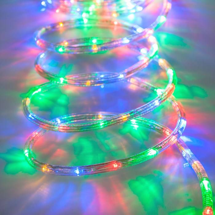 Tube lumineux multicolore animé 10m 8 jeux de lumière 200 LED 360