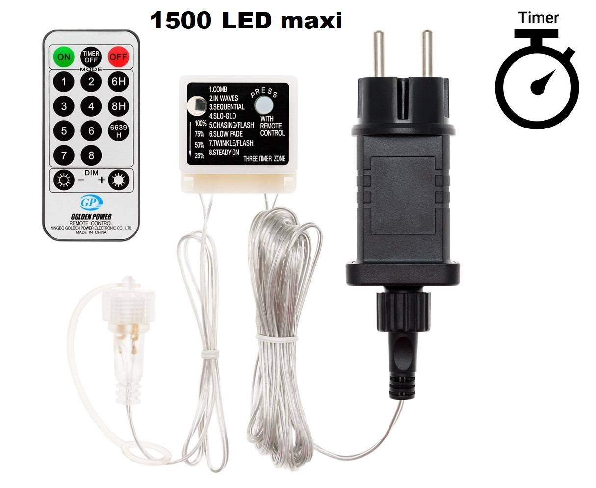 Alimentation 1500 LED max pour guirlande SMART Connect Lotti 8 jeux de  lumières Minuteur IP44 31V