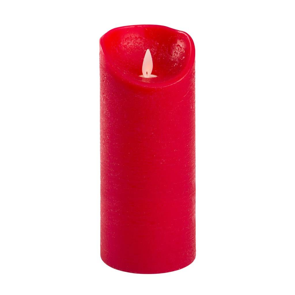 Bougie rouge flamme LED 12,5 cm