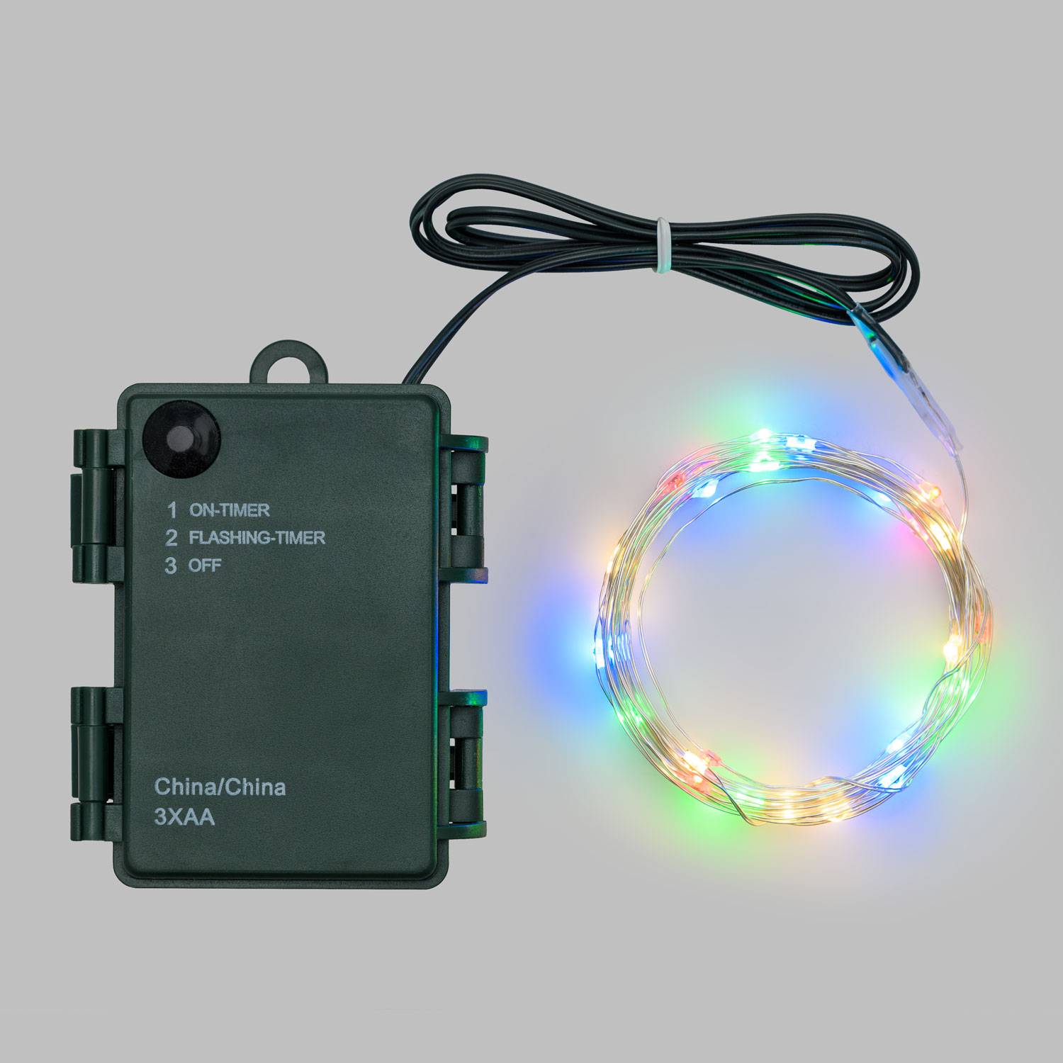 Guirlande lumineuse à piles 4m 40 Micro LED multicolore 8 modes
