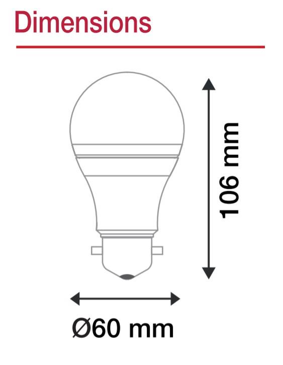 B22 Ampoule led standard Dépolie 10W 2700K 110/240v SPL