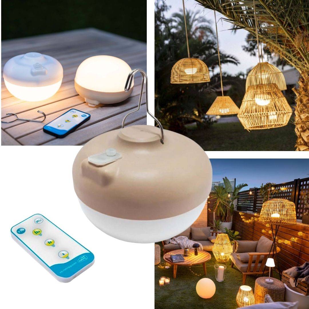 4 intensités Lampe d'extérieur LED Lampe suspendue USB-C rechargeable Lampe de chevet à intensité variable Lampe de jardin pour balcon Lampe de table portable 