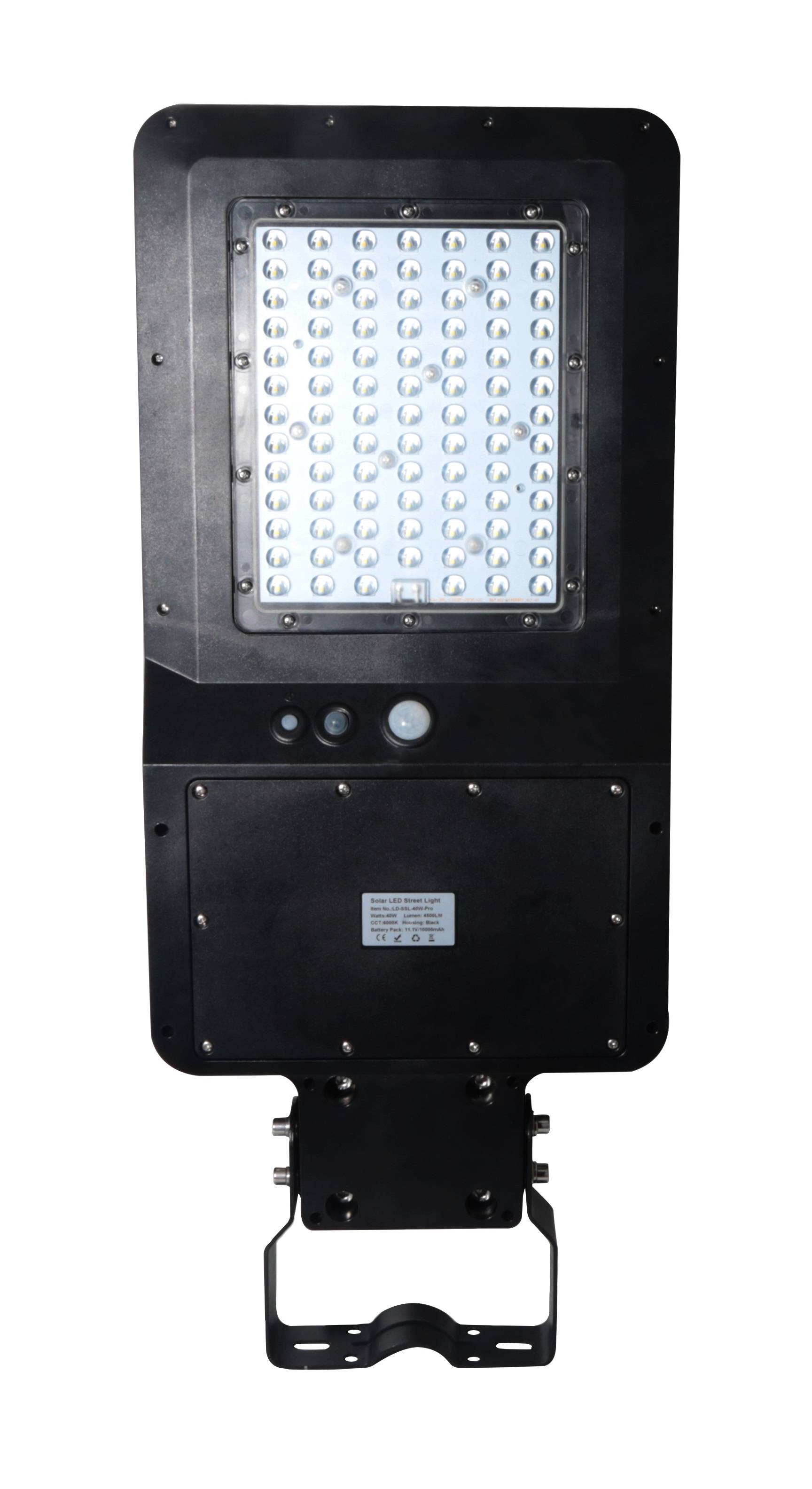 Tête Lampadaire LED Solaire 15W 160lm/W avec Détecteur de mouvement PIR