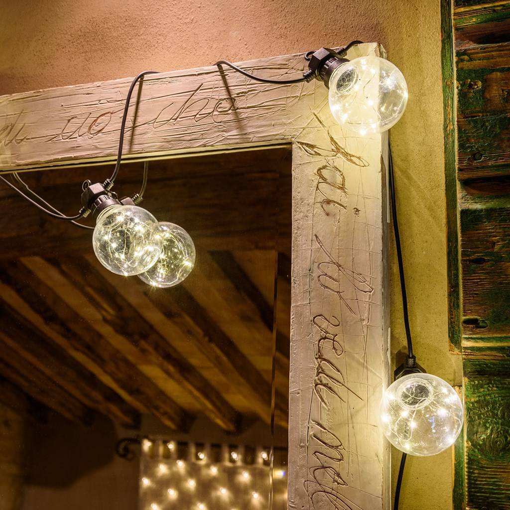 guirlande lumineuse guinguette blanche 5.5M 10 ampoules vintages