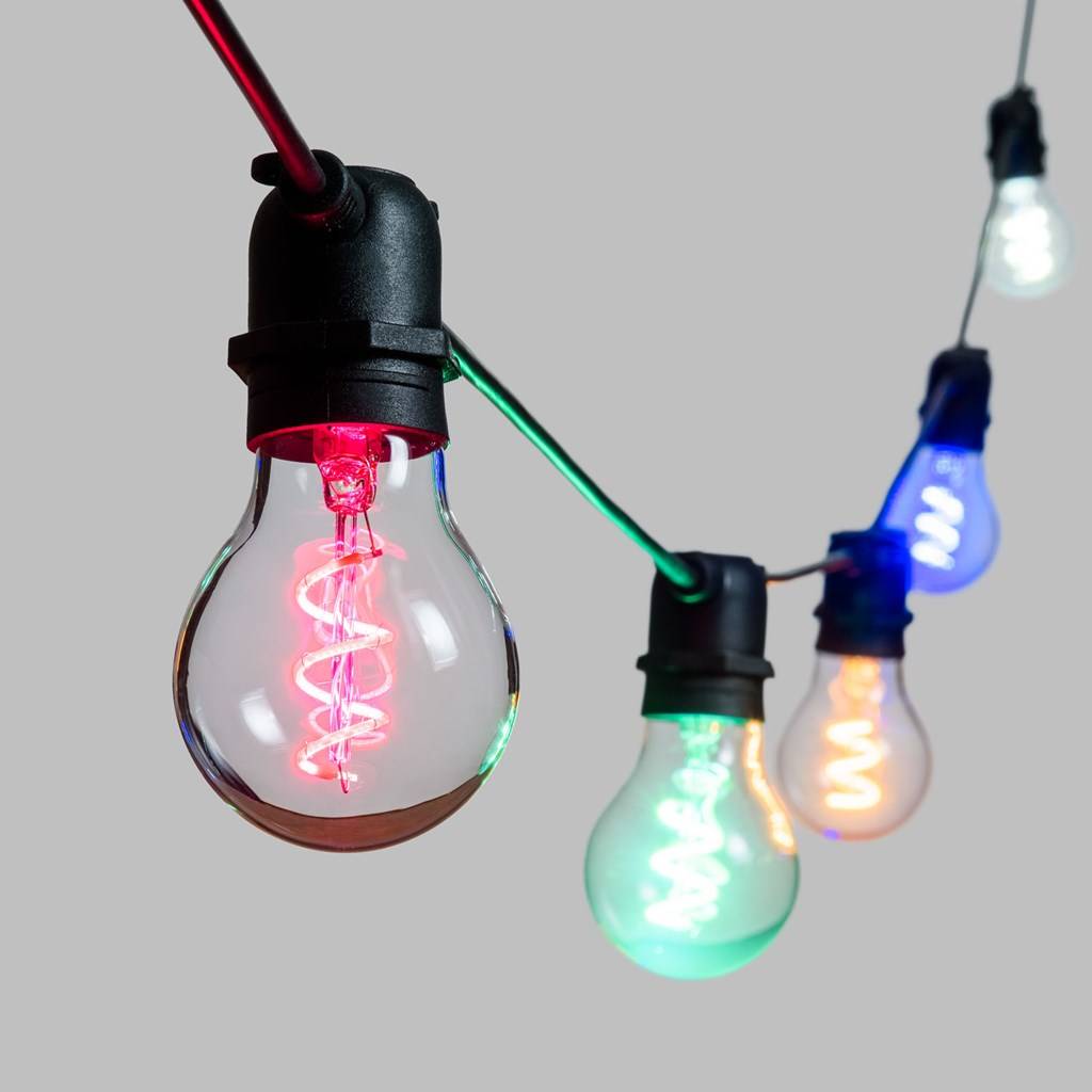 Grosse ampoule LED à filament, lumière chaude. Fonctionne avec variateur
