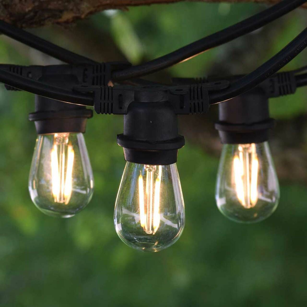 Lot de 2 Guirlandes lumineuses extérieur connectable 10 globes LED mul –