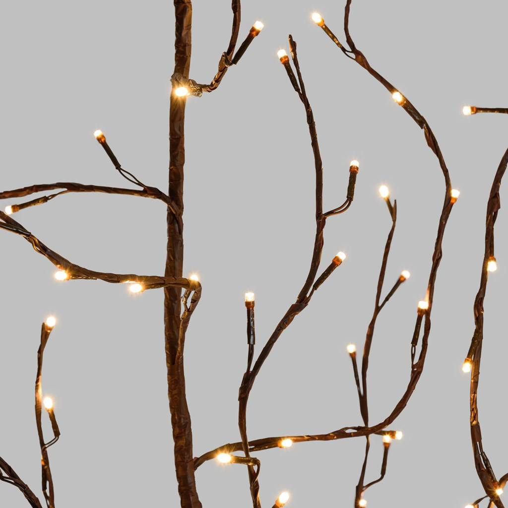 Branche lumineuse murale marron 288 LED blanc chaud lumière fixe