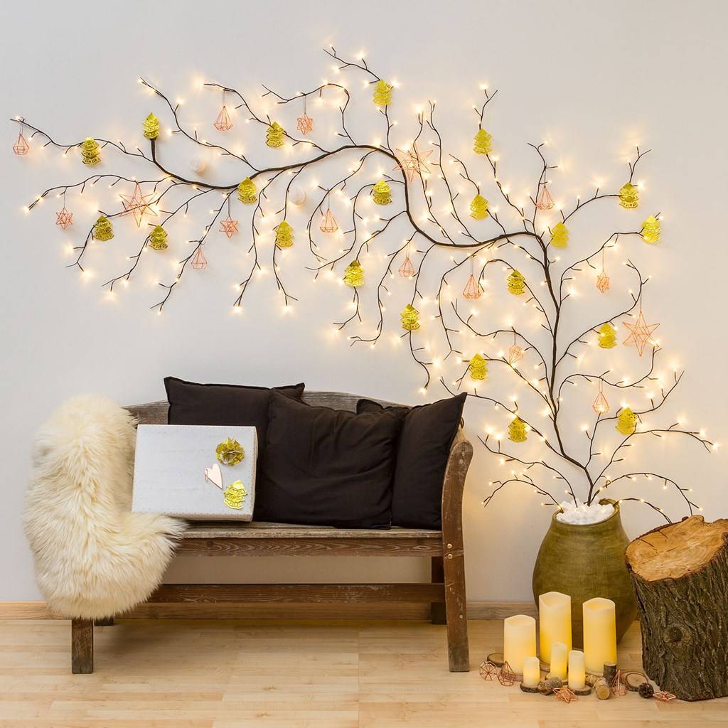 branches Lumineuses / branches Décoratives Marron avec 20 LEDs