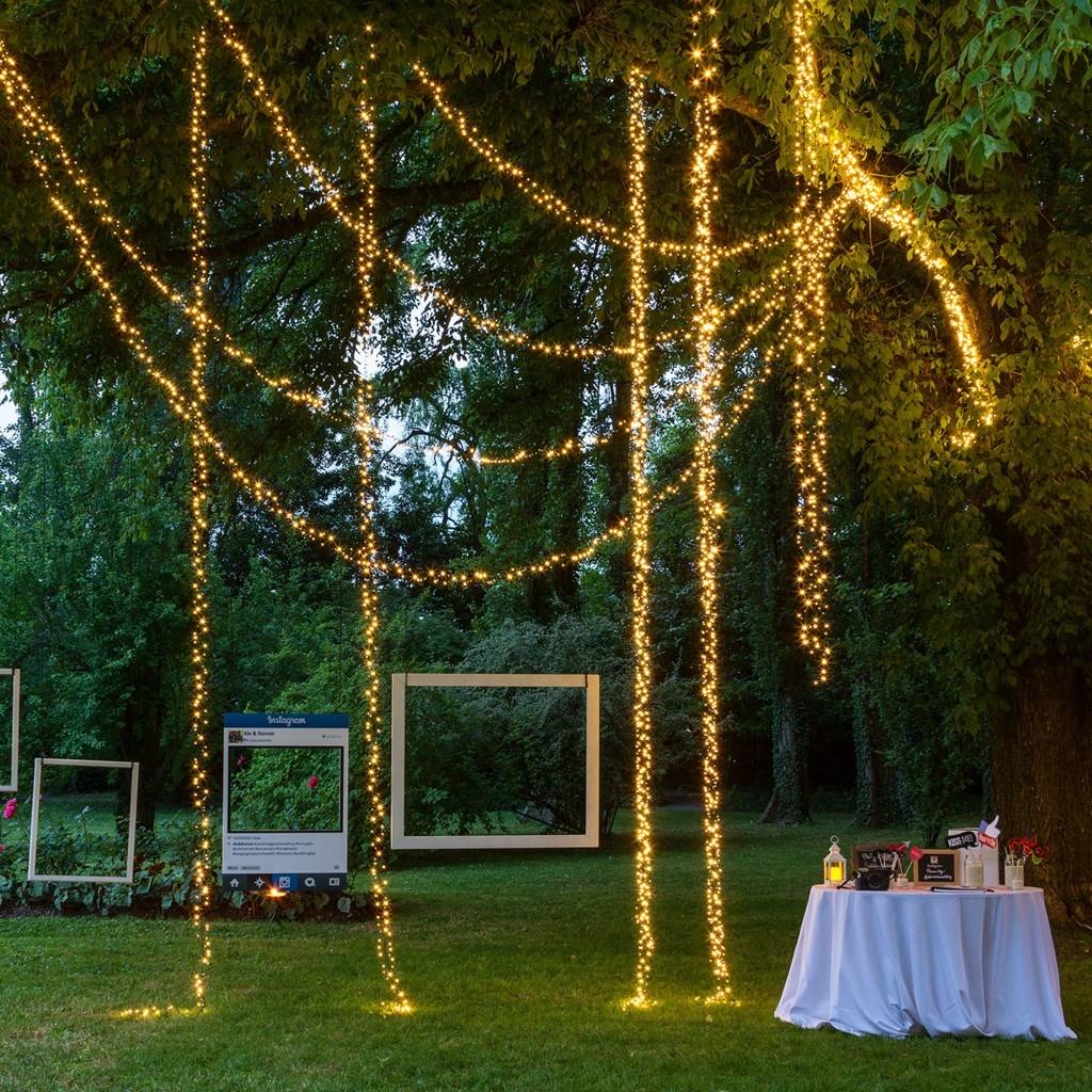 Guirlande lumineuse ambrée Boa 15M 750 LED lumière fixe câble vert