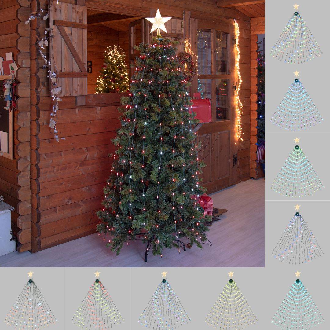 Gartenpirat Guirlande lumineuse Noël imitation sapin 8,1 m 120 LED blanc  chaud : : Luminaires et Éclairage