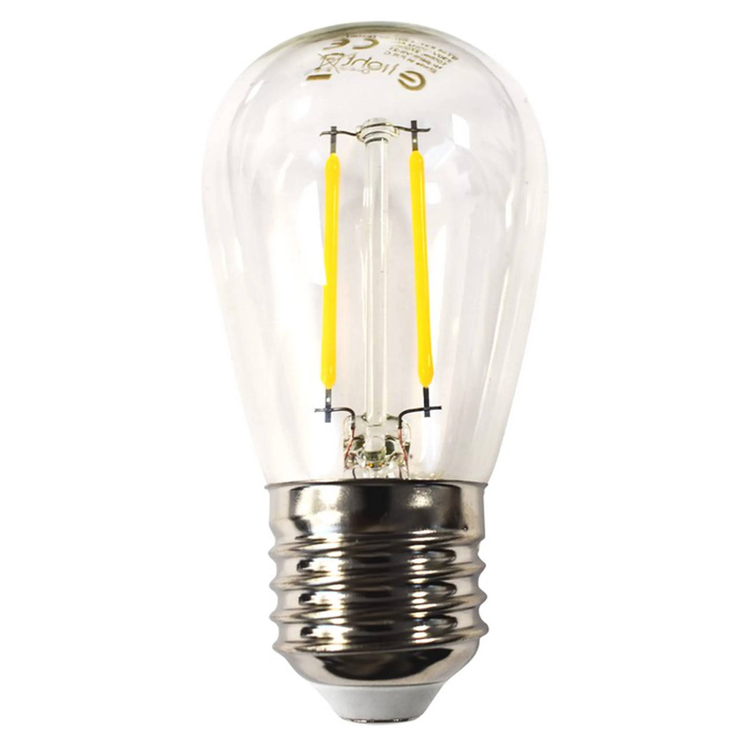 Ampoule Guinguette filament 1,5W E27 LED blanc chaud 2700k ST45 verre