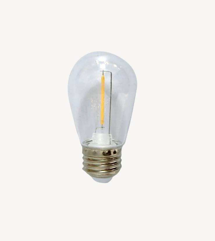 Ampoule pour guirlande solaire Chromex E27 LED blanc chaud filament 3V  plastique incassable