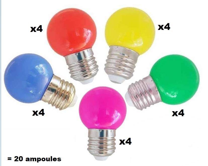 Kit extension 10 ampoules pour Guirlande extérieure de Couleur LUCA